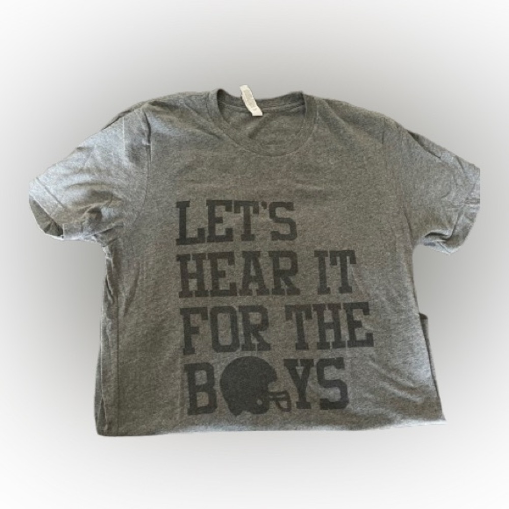 Bella Canvas Gray Short Sleeve Football Mom Tee - Size Medium
